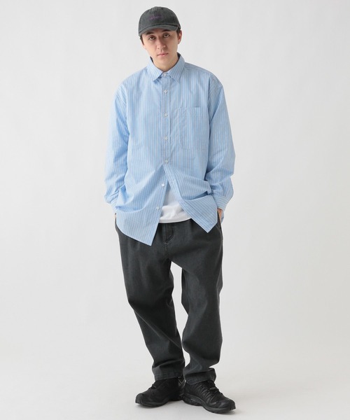 GEORGE'S（ジョージズ）の「ブロードストライプシャツ（シャツ/ブラウス・メンズ・ブルー/ライトグレー・LARGE/MEDIUM）」の15枚目の写真