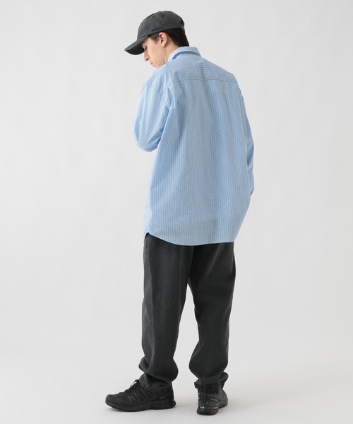 GEORGE'S（ジョージズ）の「ブロードストライプシャツ（シャツ/ブラウス・メンズ・ブルー/ライトグレー・LARGE/MEDIUM）」の17枚目の写真