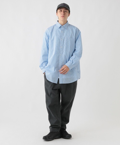 GEORGE'S（ジョージズ）の「ブロードストライプシャツ（シャツ/ブラウス・メンズ・ブルー/ライトグレー・LARGE/MEDIUM）」の18枚目の写真