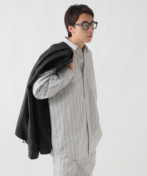 GEORGE'S（ジョージズ）の「ブロードストライプシャツ（シャツ/ブラウス・メンズ・ブルー/ライトグレー・LARGE/MEDIUM）」の12枚目の写真