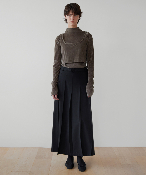 LEVAR(レバー)の「Classic Belt Pleats Maxi Skirt - Black(スカート・レディース・その他・MEDIUM/SMALL)」の3枚目の写真