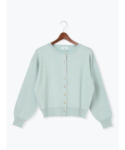 Te chichi TERRASSE（テチチテラス）の「金釦クルーネックカーディガン（カーディガン/ボレロ・レディース・チャコールグレー/イエロー/オフホワイト/ミント・F）」の17枚目の写真