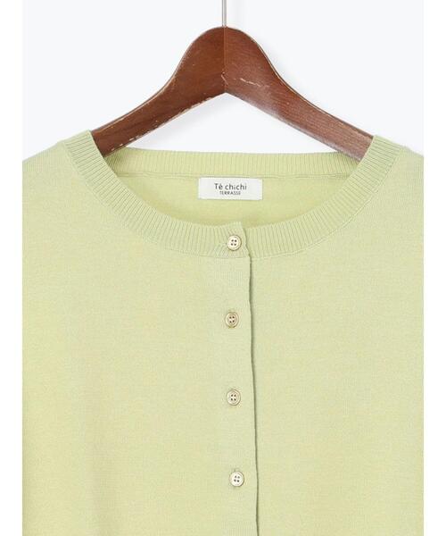 Te chichi TERRASSE（テチチテラス）の「金釦クルーネックカーディガン（カーディガン/ボレロ・レディース・チャコールグレー/イエロー/オフホワイト/ミント・F）」の22枚目の写真