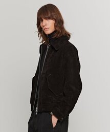 ANDROS（アンドロス）の「Torino Suede Lether Jacket (Black)（ライダースジャケット）」