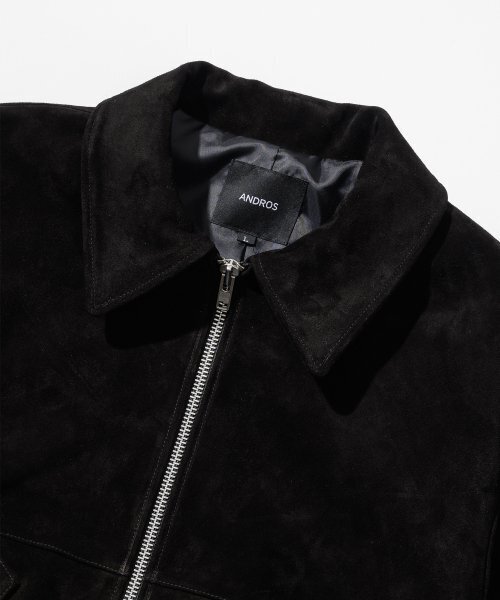 ANDROS(アンドロス)の「Torino Suede Lether Jacket (Black)(ライダースジャケット・メンズ・その他・LARGE)」の4枚目の写真