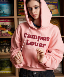 CONCEPTCOLLEGE（コンセプトカレッジ）の「キャンパスラバークロップフードパーカー/フードティ_パステルピンク [女性用]（パーカー）」