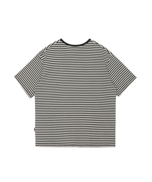 MEN IN JUNGLE（マンインジャングル）の「アレズストライプTシャツ - チャコール（Tシャツ/カットソー・メンズ・その他・LARGE）」の3枚目の写真