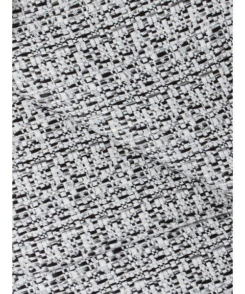 SUIT SQUARE（スーツスクエア）の「フリンジⅤカラージレ ハンドウォッシュ ツイード 織柄（ベスト・レディース・ネイビー/ホワイト・38(9号)）」の12枚目の写真