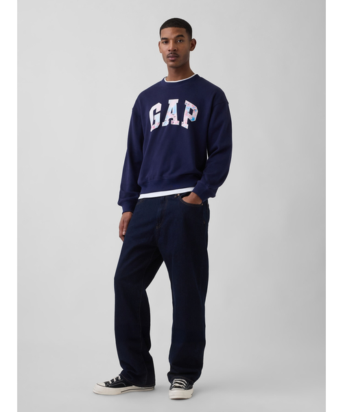 GAP(ギャップ)の「ヴィンテージソフト フレンチテリー オーバーサイズ SAKURA GAPロゴ スウェットシャツ(スウェット・メンズ・ホワイト/ネイビー・XL/L/M/S/XS)」の8枚目の写真
