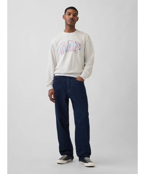 GAP(ギャップ)の「ヴィンテージソフト フレンチテリー オーバーサイズ SAKURA GAPロゴ スウェットシャツ(スウェット・メンズ・ホワイト/ネイビー・XL/L/M/S/XS)」の9枚目の写真
