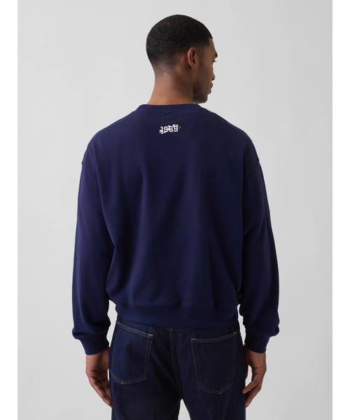 GAP(ギャップ)の「ヴィンテージソフト フレンチテリー オーバーサイズ SAKURA GAPロゴ スウェットシャツ(スウェット・メンズ・ホワイト/ネイビー・XL/L/M/S/XS)」の10枚目の写真