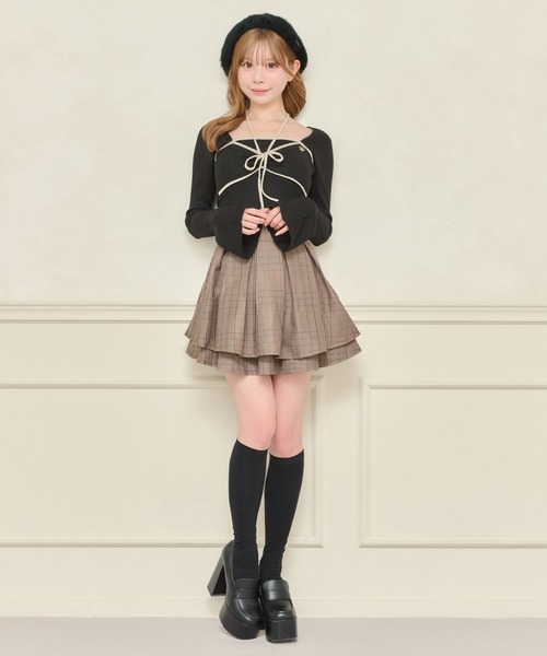 apres jour（アプレジュール）の「フロントリボンデザインニット（ニット/セーター・レディース・グレイッシュベージュ/ブラック/アイボリー・X-LARGE/フリー）」の12枚目の写真