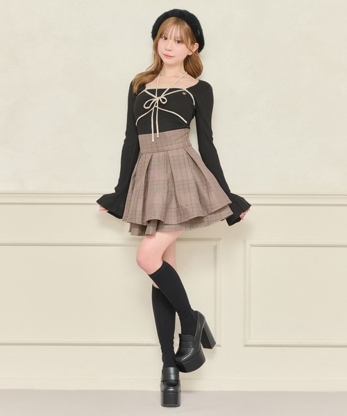 apres jour（アプレジュール）の「フロントリボンデザインニット（ニット/セーター・レディース・グレイッシュベージュ/ブラック/アイボリー・X-LARGE/フリー）」の13枚目の写真