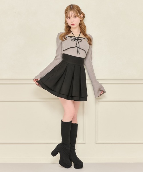 apres jour（アプレジュール）の「フロントリボンデザインニット（ニット/セーター・レディース・グレイッシュベージュ/ブラック/アイボリー・X-LARGE/フリー）」の19枚目の写真