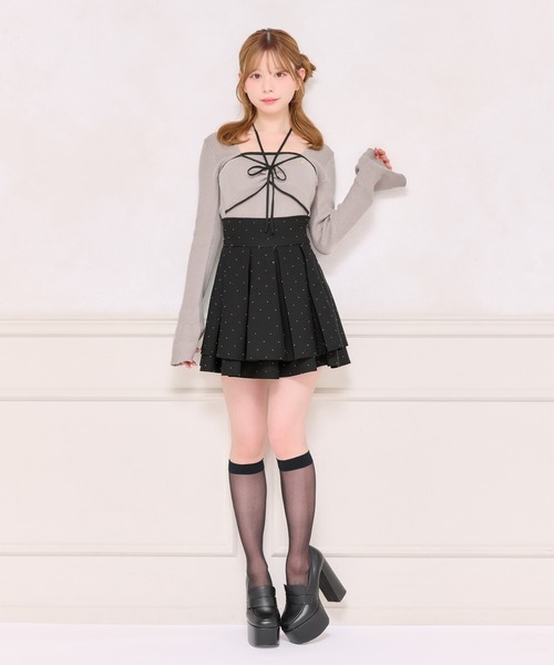 apres jour(アプレジュール)の「フロントリボンデザインニット(ニット/セーター・レディース・グレイッシュベージュ/ブラック/アイボリー・X-LARGE/フリー)」の16枚目の写真