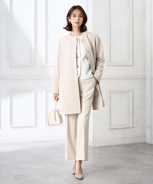 セレモニー対応】ツイードノーカラージャケット【大きいサイズあり