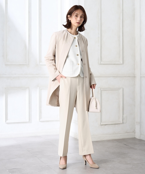 セレモニー対応】ツイードノーカラージャケット【大きいサイズあり