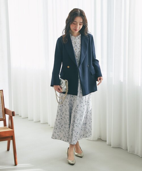 La boutique BonBon（ラブティックボンボン）の「【最強愛されワンピース】小花プリントマーメイドワンピース（ワンピース・レディース・オフホワイト/ライトグレー・FREE/PM）」の22枚目の写真