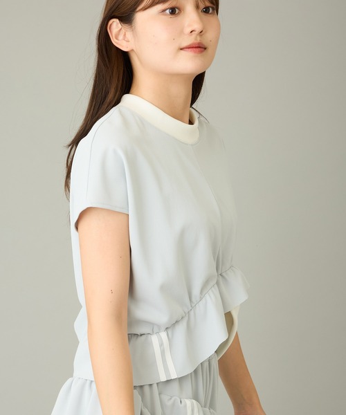 mien（ミアン）の「【mien】クロップデザインジャージーTee（Tシャツ/カットソー・レディース・ブラック/ライトグレー・38）」の4枚目の写真