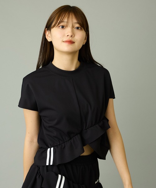 mien（ミアン）の「【mien】クロップデザインジャージーTee（Tシャツ/カットソー・レディース・ブラック/ライトグレー・38）」の8枚目の写真