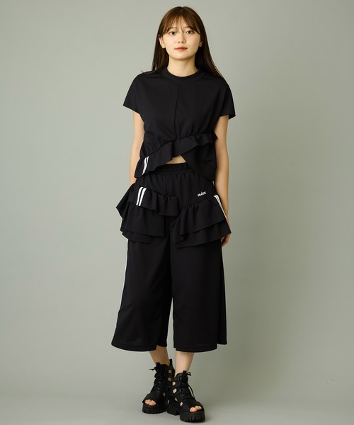 mien（ミアン）の「【mien】クロップデザインジャージーTee（Tシャツ/カットソー・レディース・ブラック/ライトグレー・38）」の21枚目の写真