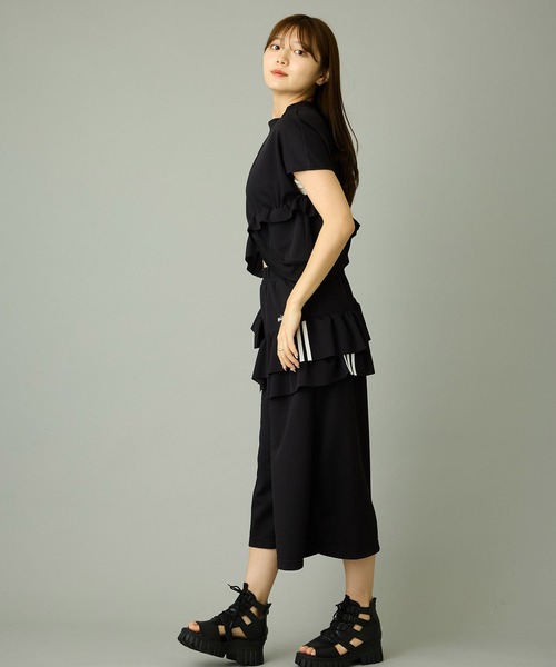 mien（ミアン）の「【mien】クロップデザインジャージーTee（Tシャツ/カットソー・レディース・ブラック/ライトグレー・38）」の22枚目の写真