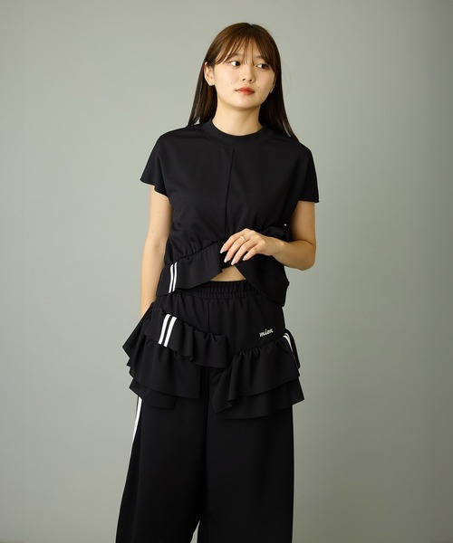 mien（ミアン）の「【mien】クロップデザインジャージーTee（Tシャツ/カットソー・レディース・ブラック/ライトグレー・38）」の20枚目の写真