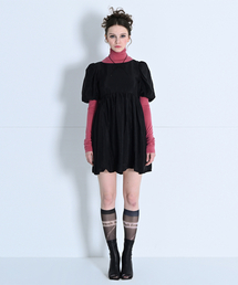 MAKE A TOAST（メイクアトースト）の「パフバルーンミニワンピースブラックMBCSOP008BK（ワンピース）」