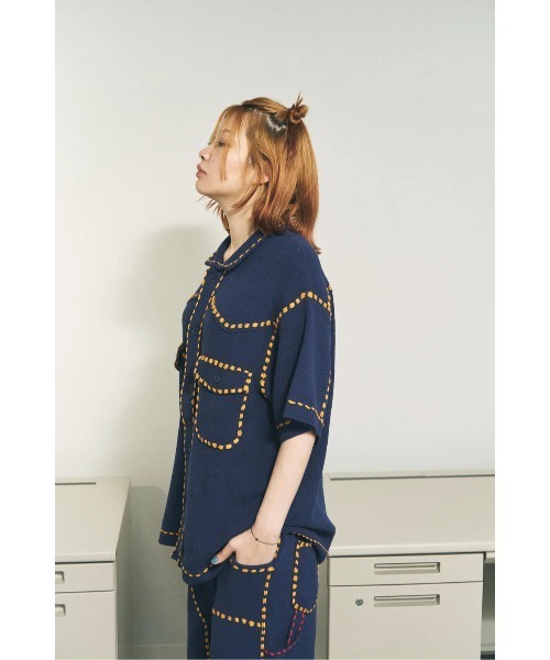 PHINGERIN（フィンガリン）の「PHINGERIN SUMMER PG1 WESTERN SHIRT (PD-261-KN-011)（シャツ/ブラウス・メンズ・ネイビー/ブラック・X-LARGE/LARGE/MEDIUM）」の17枚目の写真