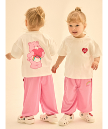 CAREBEARS（ケアベア）の「チアベア クロップ半袖ジョガーパンツ上下セット（セットアップ）」