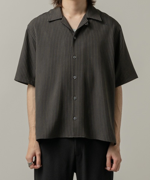 CASPER JOHN(キャスパージョン)の「Pinstripe shirts/ピンストライプシャツ(シャツ/ブラウス・メンズ・ライトグリーン/ダークブラウン/ブラック・SMALL/X-SMALL/LARGE/MEDIUM)」の13枚目の写真