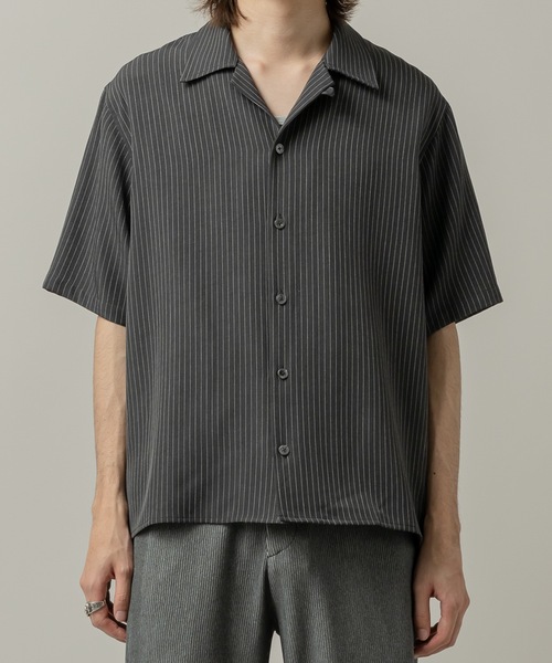 CASPER JOHN(キャスパージョン)の「Pinstripe shirts/ピンストライプシャツ(シャツ/ブラウス・メンズ・ライトグリーン/ダークブラウン/ブラック・SMALL/X-SMALL/LARGE/MEDIUM)」の18枚目の写真