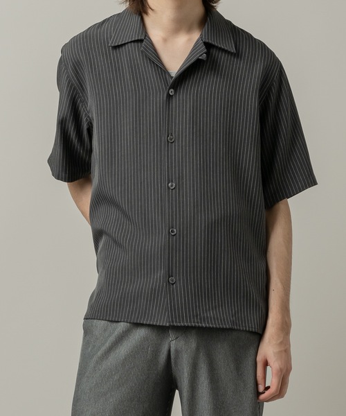 CASPER JOHN(キャスパージョン)の「Pinstripe shirts/ピンストライプシャツ(シャツ/ブラウス・メンズ・ライトグリーン/ダークブラウン/ブラック・SMALL/X-SMALL/LARGE/MEDIUM)」の19枚目の写真