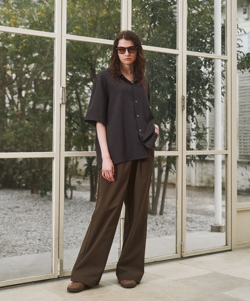 CASPER JOHN(キャスパージョン)の「Pinstripe shirts/ピンストライプシャツ(シャツ/ブラウス・メンズ・ライトグリーン/ダークブラウン/ブラック・SMALL/X-SMALL/LARGE/MEDIUM)」の6枚目の写真