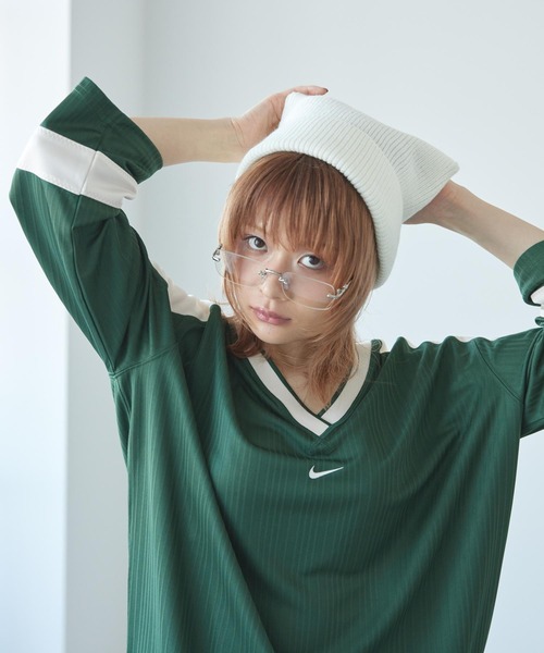 NIKE（ナイキ）の「ナイキ スポーツウェア ウィメンズ オーバーサイズド ジャージー チュニック / Nike Sportswear Women's Oversized Jersey Tunic IF0320-323 Fir（ジャージ・レディース・カモフラージュ・M/L/XS/XL/S）」の4枚目の写真