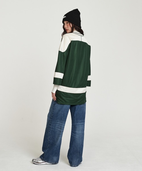 NIKE（ナイキ）の「ナイキ スポーツウェア ウィメンズ オーバーサイズド ジャージー チュニック / Nike Sportswear Women's Oversized Jersey Tunic IF0320-323 Fir（ジャージ・レディース・カモフラージュ・M/L/XS/XL/S）」の13枚目の写真