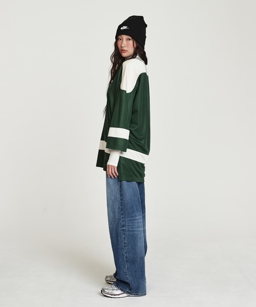 NIKE（ナイキ）の「ナイキ スポーツウェア ウィメンズ オーバーサイズド ジャージー チュニック / Nike Sportswear Women's Oversized Jersey Tunic IF0320-323 Fir（ジャージ・レディース・カモフラージュ・M/L/XS/XL/S）」の12枚目の写真