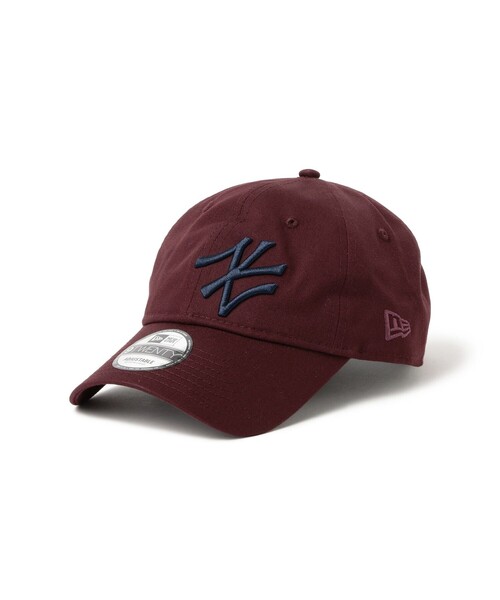 NEW ERA(ニューエラ)の「【別注】NEW ERA / 9TWENTY Slanting Logo Cap(キャップ・メンズ・ワイン/ネイビー・ONE SIZE)」の2枚目の写真