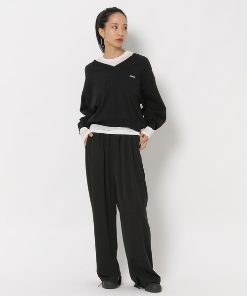 HEREIAM（ヘレイアム）の「【HEREIAM】ワッペンロゴ ドライタッチニット（ニット/セーター・レディース・オフホワイト/オレンジ/ブラック・FREE）」の7枚目の写真