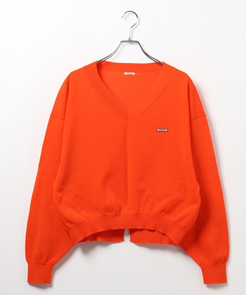 HEREIAM（ヘレイアム）の「【HEREIAM】ワッペンロゴ ドライタッチニット（ニット/セーター・レディース・オフホワイト/オレンジ/ブラック・FREE）」の17枚目の写真
