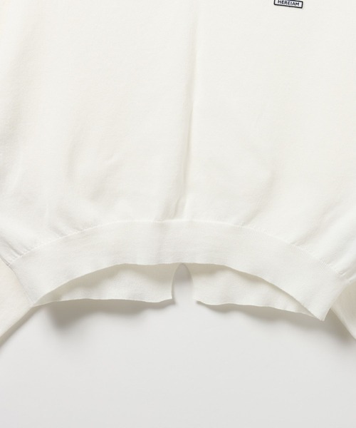 HEREIAM（ヘレイアム）の「【HEREIAM】ワッペンロゴ ドライタッチニット（ニット/セーター・レディース・オフホワイト/オレンジ/ブラック・FREE）」の9枚目の写真