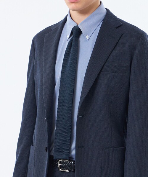 MACKINTOSH PHILOSOPHY（ﾏｯｷﾝﾄｯｼｭ ﾌｨﾛｿﾌｨｰ）の「トロッター ニットタイ ドライカノコ（ネクタイ・メンズ・チャコールグレー/ダークネイビー・FREE）」の3枚目の写真