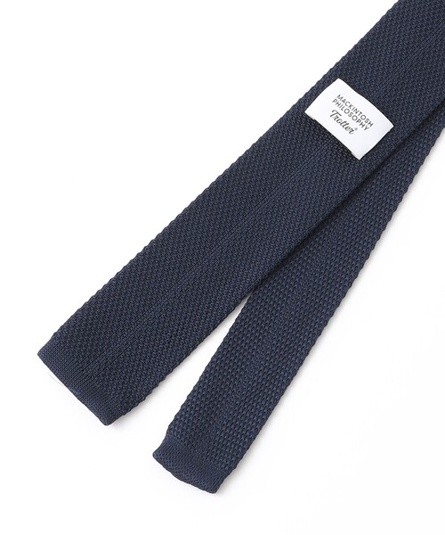 MACKINTOSH PHILOSOPHY（ﾏｯｷﾝﾄｯｼｭ ﾌｨﾛｿﾌｨｰ）の「トロッター ニットタイ ドライカノコ（ネクタイ・メンズ・チャコールグレー/ダークネイビー・FREE）」の5枚目の写真