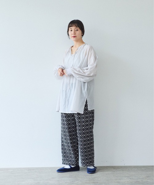 yuni（ユニ　）の「単色刺繍wide pettit pants（その他パンツ・レディース・ブラック/グリーン/ベージュ・FREE）」の16枚目の写真