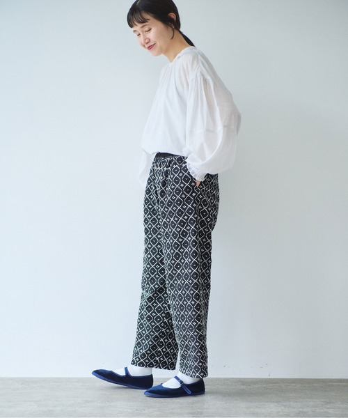 yuni（ユニ　）の「単色刺繍wide pettit pants（その他パンツ・レディース・ブラック/グリーン/ベージュ・FREE）」の19枚目の写真