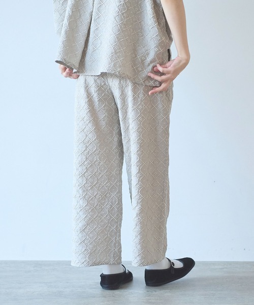 yuni（ユニ　）の「単色刺繍wide pettit pants（その他パンツ・レディース・ブラック/グリーン/ベージュ・FREE）」の9枚目の写真