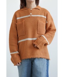 スキッパーかの子ニットプルオーバー