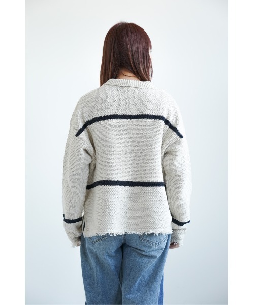 HEART MARKET(ハートマーケット)の「スキッパーかの子ニットプルオーバー(ニット/セーター・レディース・ナチュラル/オレンジ・FREE)」の11枚目の写真
