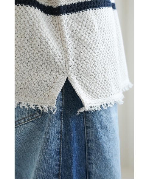 HEART MARKET(ハートマーケット)の「スキッパーかの子ニットプルオーバー(ニット/セーター・レディース・ナチュラル/オレンジ・FREE)」の20枚目の写真