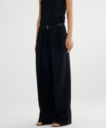 Bie（ビエ）の「ダブルタック ワイドスラックス（スラックス）」